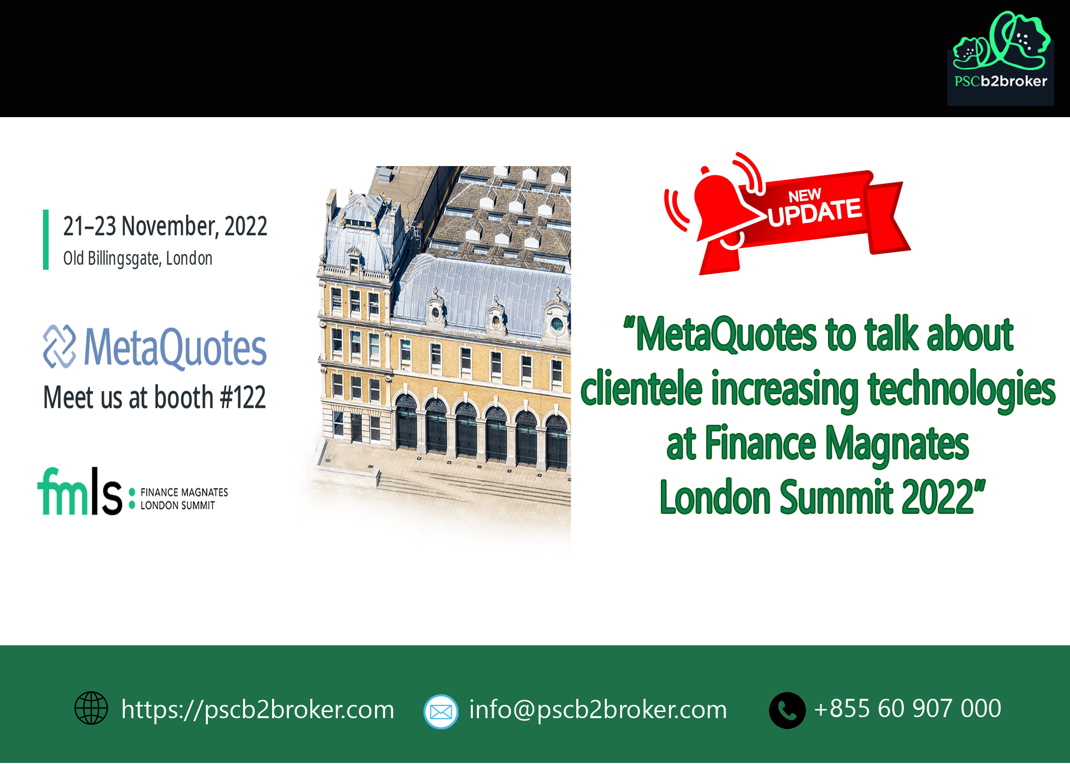 MetaQuotes to talk about clientele increasing technologies at Finance Magnates London Summit 2022