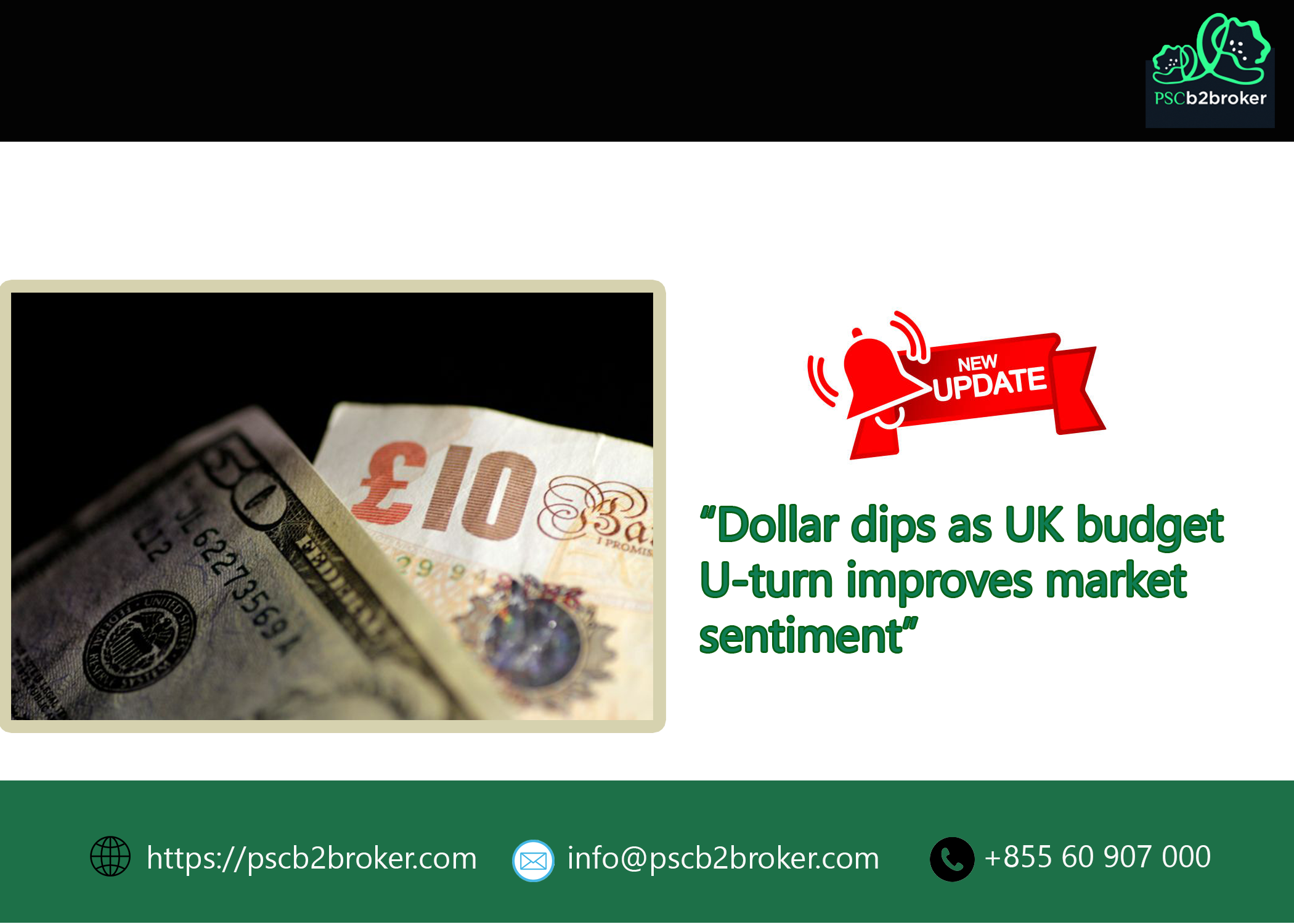 Dollar dips as UK budget U-turn improves market sentiment